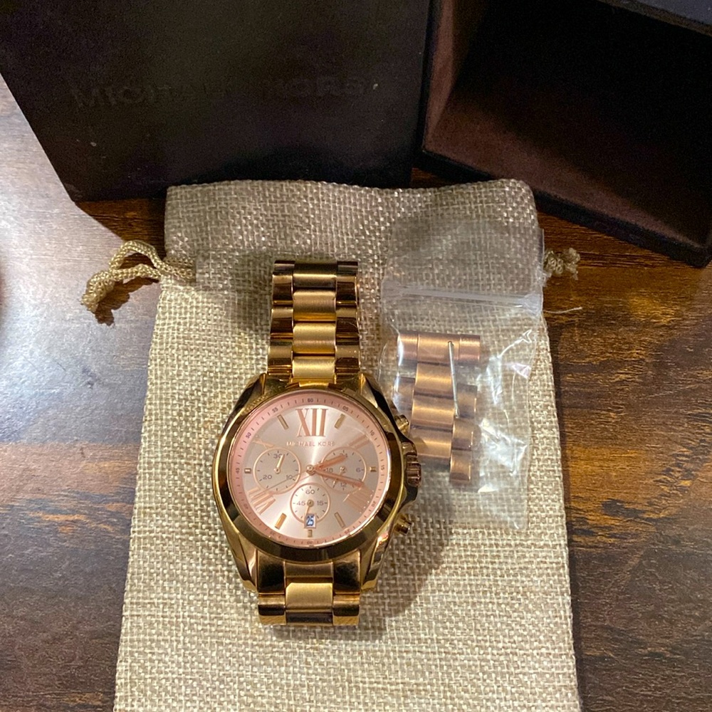 Michael Kors Watch, Stainless Steel Chronograph Watch for Women with Steel